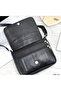 Real Leather Medium Size Adjustable Cross Strap Women's Shoulder Bag Black 25*21*7 Cm - 3