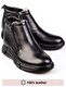 Genuine Leather, Zippered, Double Soft Leather, Water and Cold Proof, Laceless Men's Boots - 3