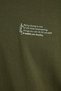 Khaki Oversize/Wide Cut 100% Cotton Crew Neck Minimal Text Printed T-Shirt Tmnss23Ts00084 - 6