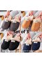 3-Piece Furry Home Slippers Guest Slippers Dowry Bundle Garden Slippers
