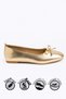 Daily Women's Ballerina Oval Toe Bow Crocodile Comfortable Mold Serrated Sole Ballerina Shoe 112 - 4