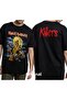 تيشيرت أسود للجنسين مطبوع من الأمام والخلف من Iron Maiden Killers