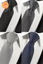 Set of 4 Advantage Tie and Handkerchief in Black, Smoked Silver, Gray and Navy Blue Colors