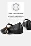 WOMEN'S BLACK GENUINE LEATHER NUMBER 34-35-41-42 STRAPPED SHOES - 4
