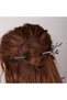 Modern Twig Design Floral Black Japanese Bun Barrette 18cm- Vintage Women Metal Hair Stick Bun Barrette - 5