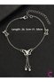 Stainless Titanium Steel Butterfly Crystal Silver Chain Anklet - Sea Beach Foot Jewelry Bracelet - 4