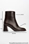 Alba Brown Skin Women's Thick Heeled Boots - 4
