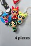 Powerpuff Girls Keychain and Bag Charm 4 Pieces (Buttercup, Blossom, Bubbles and Blisstina)