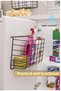 In-Cabinet Organizer 2 Pieces Multi-Purpose Organizer Shelf Wall Kitchen Bathroom Adhesive Metal Shelf - 3