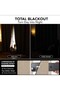 Linen Black Out Gray Anthracite Color Rustic Curtain with Eyelet Rings Pipe Ring Decorative Curtain - 5