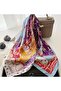 Colorful Floral, Sun Protection, Windproof, Double Side Printed, Shawl, Scarf, Scarf 70X70 - 2