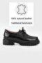 Women's Black Genuine Natural Leather Lace-Up Shoes Size 35-41 - 2