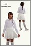 Girl's School Skirt White/Ecru High Waist Skirt with Shorts Inside School-Play-Sports-23 April Event Skirt - 8
