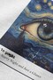 Van Gogh Starry Night Back Printed Half Oversized White Tshirt 1243 - 5