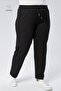 Plus Size Elastic Waist Comfort Model High Waisted Pocket Soft Stretch Fabric Straight Leg Sweatpants - 6