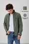 Çağla Text Embroidered Stand Collar Zippered Standard Size Men's Sweatshirt Fleece - 87992 - 2