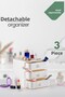 3-Piece Jewelry, Make-up and Cosmetics Organizer Drawer, Office Desk Organizer -white - 5