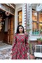 Red Plaid Layered Square-Neck Women's Dress - 4