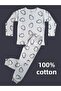 Long Sleeve Patterned Children's Pajama Set # Printed Children's Pajama Set # Laundry Room # Penguin Pattern Pajamas - 2