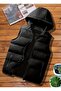 Waterproof Hooded Black Inflatable Vest