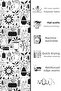 Bathroom Curtain, Black Symbols Patterned Shower Curtain, Bathtub Curtain, with Ring Gift 175X200Cm Bp-20 - 2