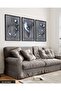 Modern Fusion Love Themed Artistic 3 Piece Black Wooden Framed Painting