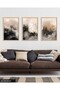 Modern Art with Brush Strokes 3 Piece Wooden Framed Painting Act - 2