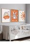 Animal Themed Children's Room 3 Piece Wooden Framed Painting Act