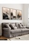 Modern Art with Brush Strokes 3 Piece Wooden Framed Painting Act