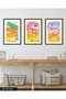 Shaped Portraits 3 Pieces Black Wooden Framed Painting Act - 3