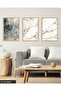 Blue Flower Tree 3 Piece Wooden Framed Painting Act - 2