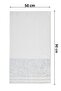 Çınar Jacquard 6-Piece Velvet Cotton Hand and Face Towel Set 50X90 cm - 04557 - Silver - 6