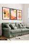 Colorful Nature Abstract 3 Piece Black Wooden Framed Painting