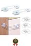 Multi-Purpose Drawer Cabinet Door Protection Apparatus Adjustable Child Baby Safety Lock 4 Pieces 12 cm - 3
