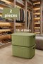 2 Pieces Colors Green 13 Lt Closet Organizer Hobby Toy Box Storage Box with Lid