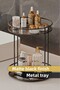 Bathroom Organizer Organizer Display Rack Stainless 2-Tier Decorative Jewelry and Makeup Shelf with Metal Tray - 2