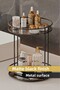 Bathroom Organizer Organizer Display Rack Stainless 2-Tier Decorative Jewelry and Makeup Shelf with Metal Tray - 3