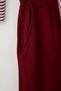 Burgundy Striped Woven Fabric Detail Knitted Top and Bottom Set TCTSS25US00042 - 6