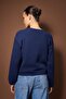 Indigo More Sustainable Pamuklu Geniş Kalıp Basic Triko Kazak TWOAW26KZ00107 - 4