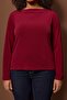Bordo Relaxed/Rahat Kalıp İspanyol Kol Esnek Örme Bluz TBBAW26AF00103 - 3