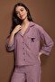 Bordo Çizgili Poplin Dokuma Pijama Takımı THMAW26PT00101