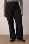 Antrasit Yüksek Bel Geniş Kesim Büyük Beden Jeans TBBAW24CJ00008 - 3