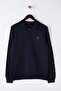 Lacivert*001 Regular Polo Yaka Nakışlı Kazak TMNAW24KZ00067 - 7