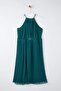 Petrol Bodycon Maxi Length Chiffon Woven Plus Size Dress Tbbss25Ah00252 - 5