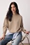 Vizon Kaşkorse Detaylı Oversize/Geniş Kalıp Yumuşak Kumaşlı EsnekÖrme Sweatshirt TWOAW26SW00186 - 2
