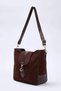 Dark Brown Suede Buckle Detailed Women's Midi Tote Shoulder Bag Takaw26Oc00063 - 6