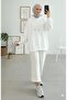 Ecru Oversized Sweatshirt ♦   3 Threaded Rasterized ♦   100% Cotton ♦   Hooded ♦   Hijab ♦   Comfortable Fit