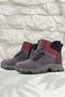 Genuine Leather Gray Claret Red Zippered Trekking Children's Boots