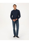 Navy Blue Slim Fit Long Sleeve Shirt 50297998 -Vr033 - 4
