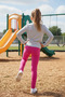 Girls' Leggings - Fuchsia Cotton Lycra Seasonal Long Children's Leggings - 5